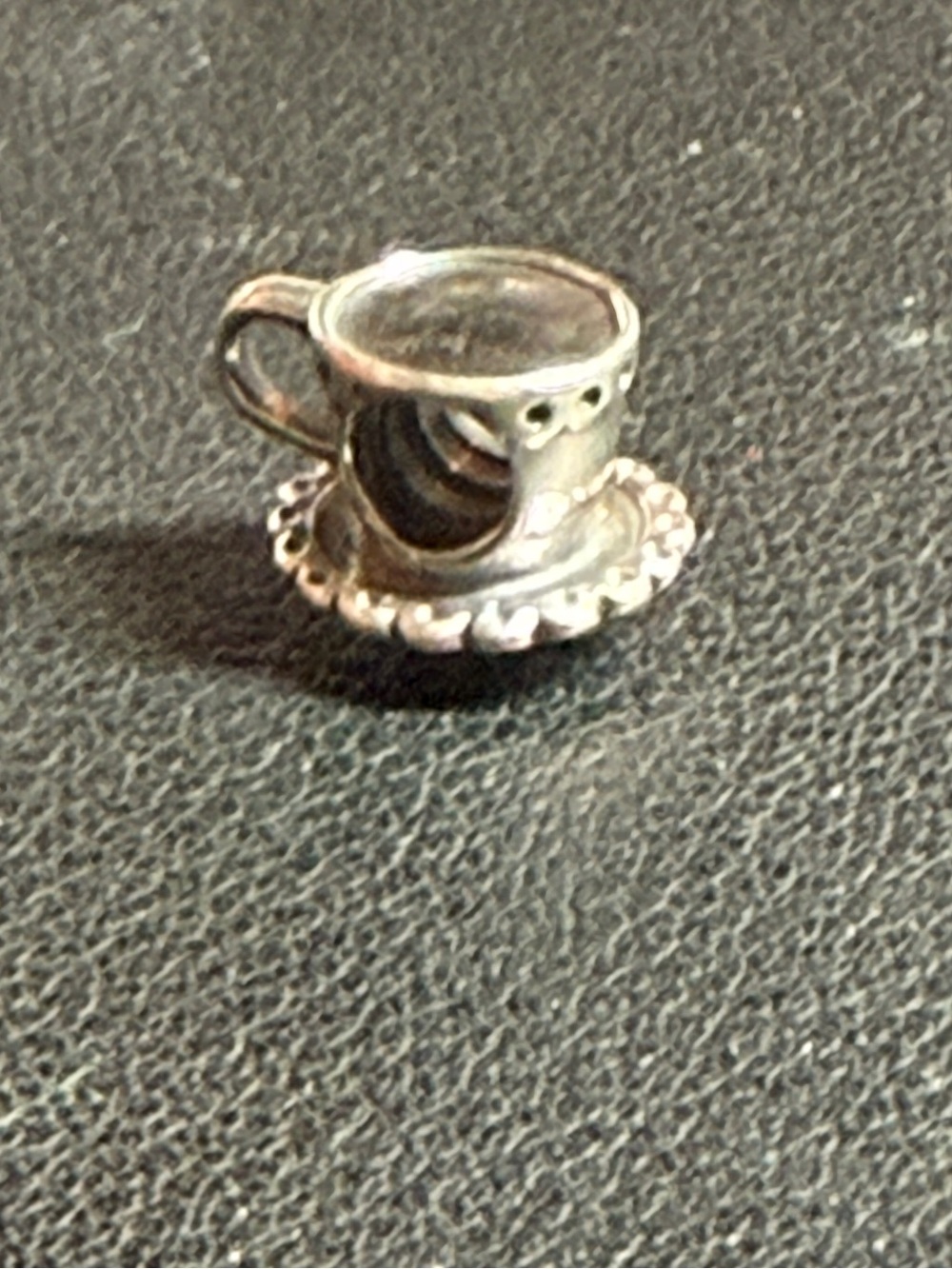 AUTHENTIC PANDORA RETIRED S925 ALE TEACUP & SAUCER Charm Pendant 790361